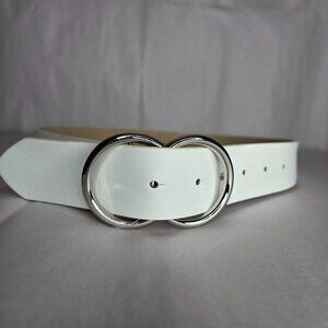I.N.C. International Concepts Women's White Delicate Double Circle Belt